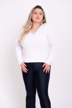 Blusa Modal com Decote V
