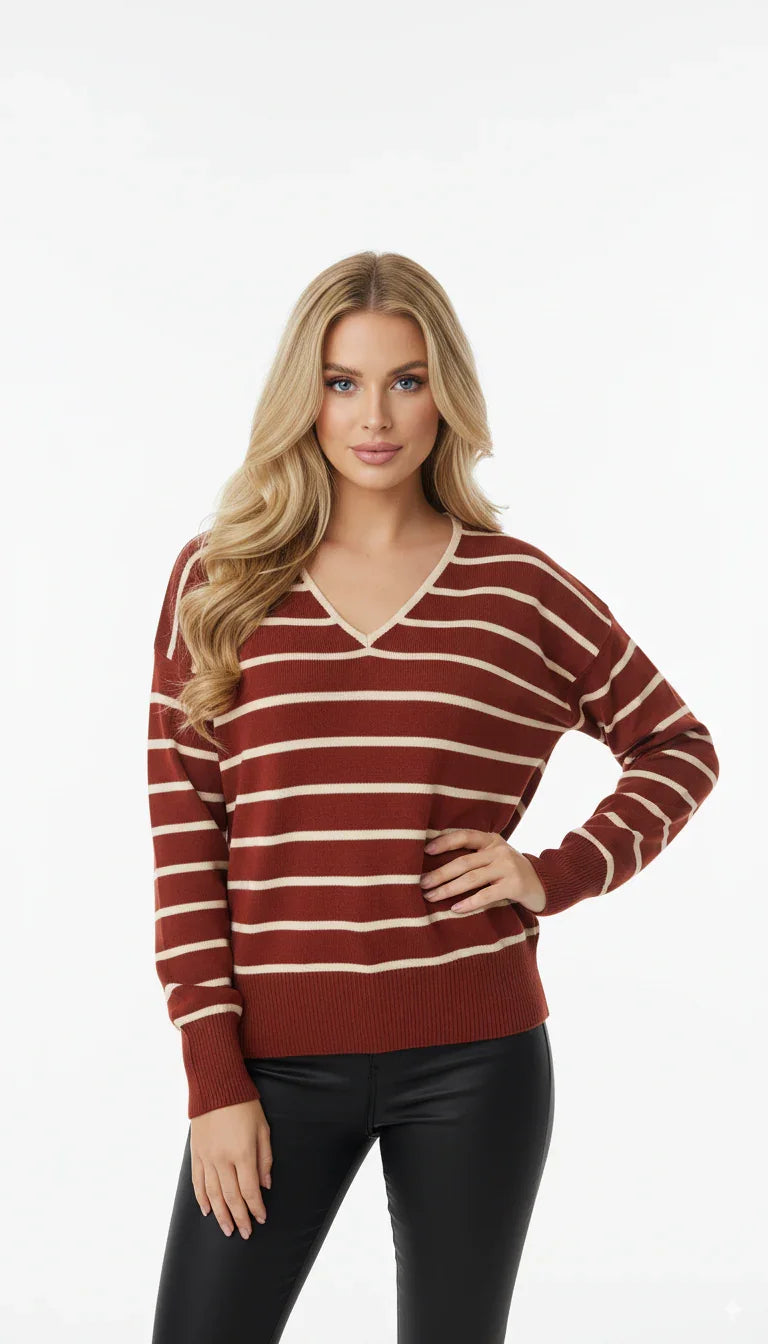 Blusa Listrada Plus Size