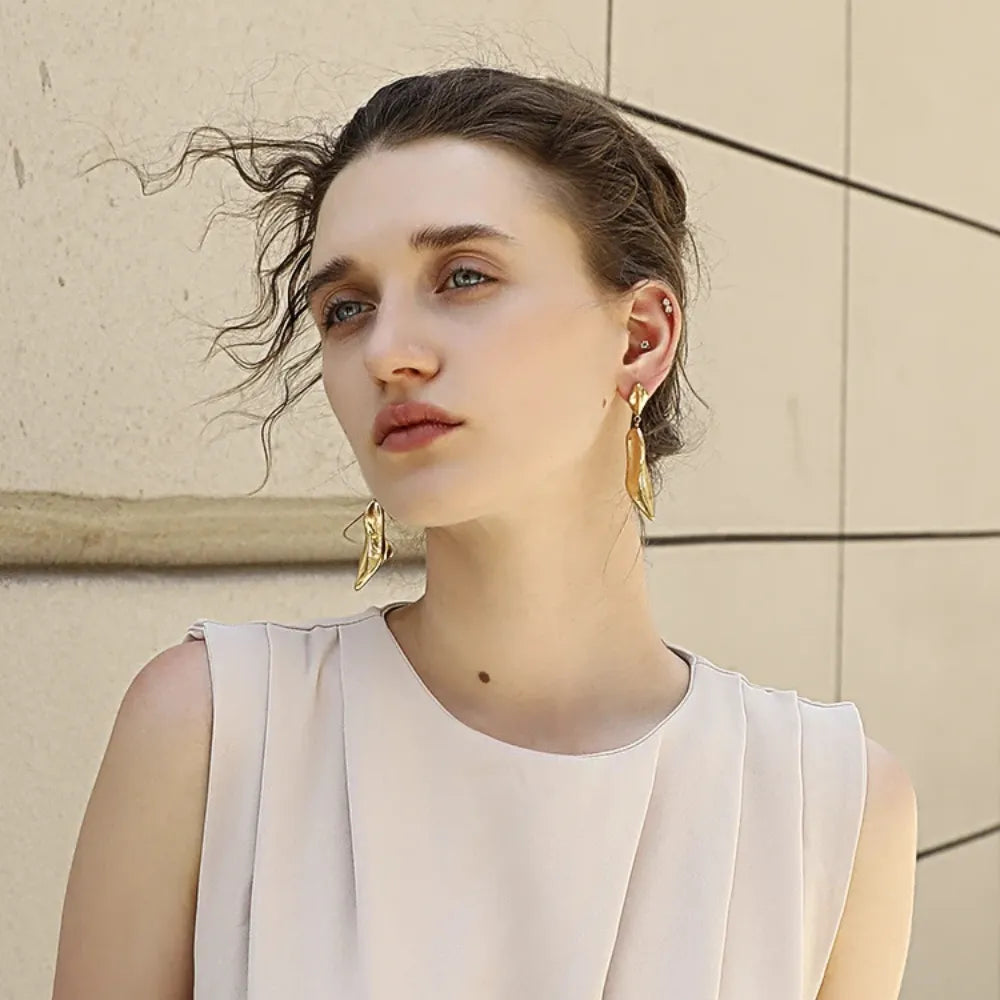 Brincos E.B.belle Salto Alto em Aço Inoxidável 18K