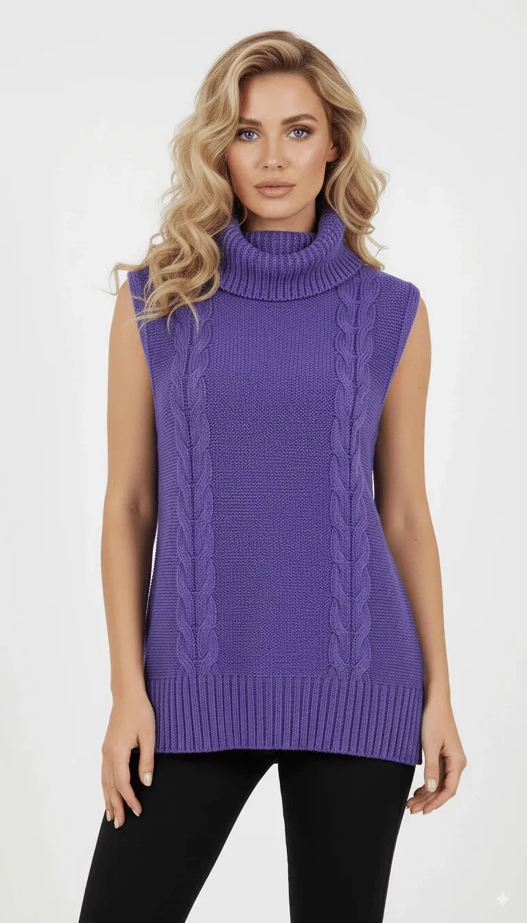 Colete Gola Rolê Trançado