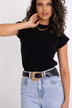 T-Shirt Detalhe Ondinhas