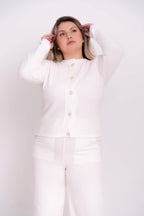 Conjunto Colmeia em Tricot