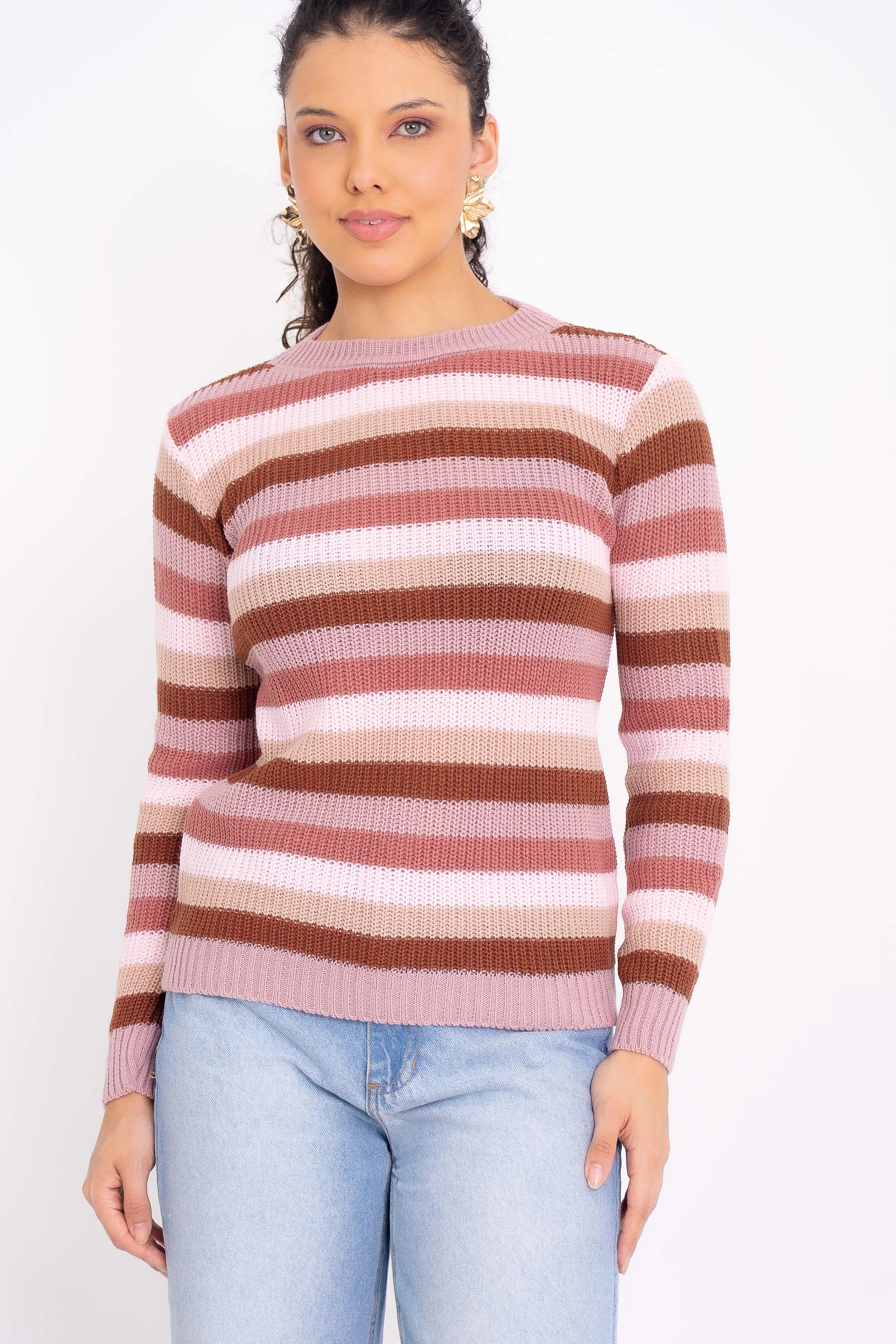 Blusa Listrada de Lã