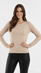 Blusa Manga Vazada