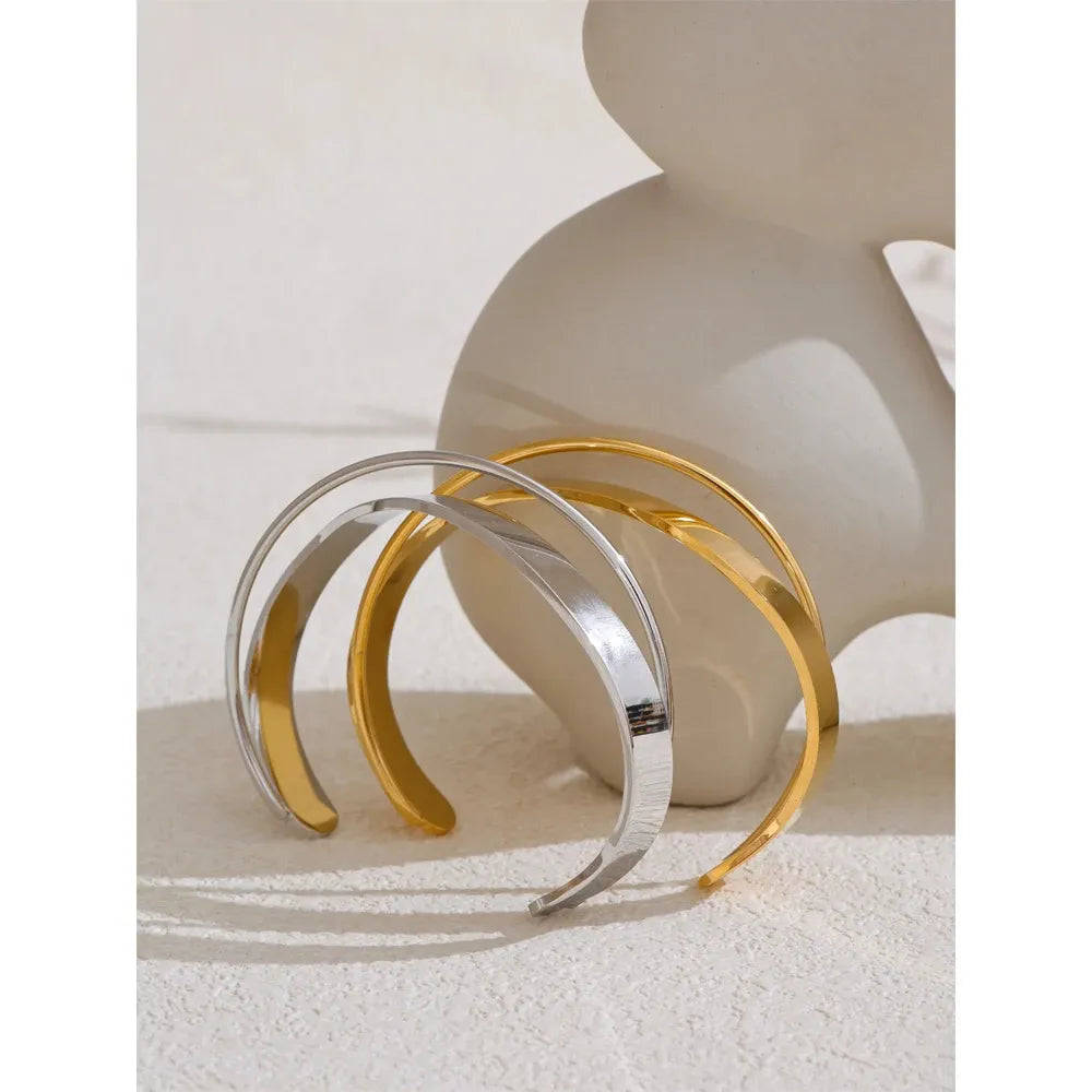 Pulseira Onda Minimalista 18K Ouro Uworld