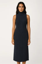 Vestido Mousse Trançado Longo