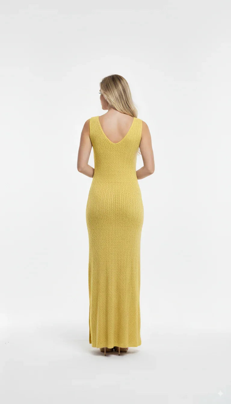 Vestido Decote V Modal