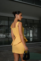 VESTIDO CURTO PEPLUM