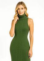 Vestido Mousse Trançado Longo