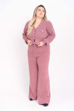 Calça Pantalona Lisa Mousse