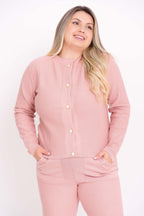 Conjunto Casaco e Calça Colmeia Modal