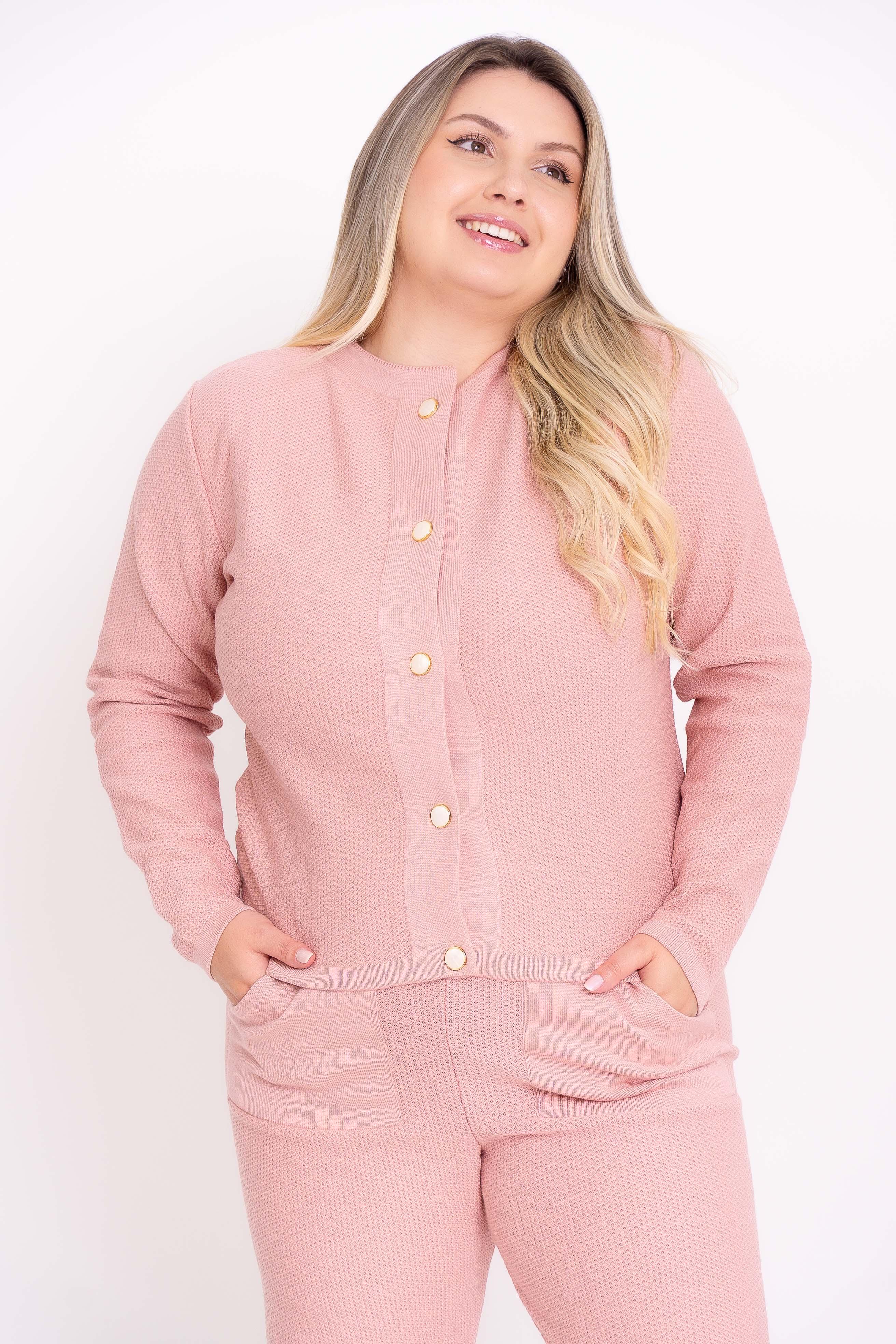 Conjunto Casaco e Calça Colmeia Modal