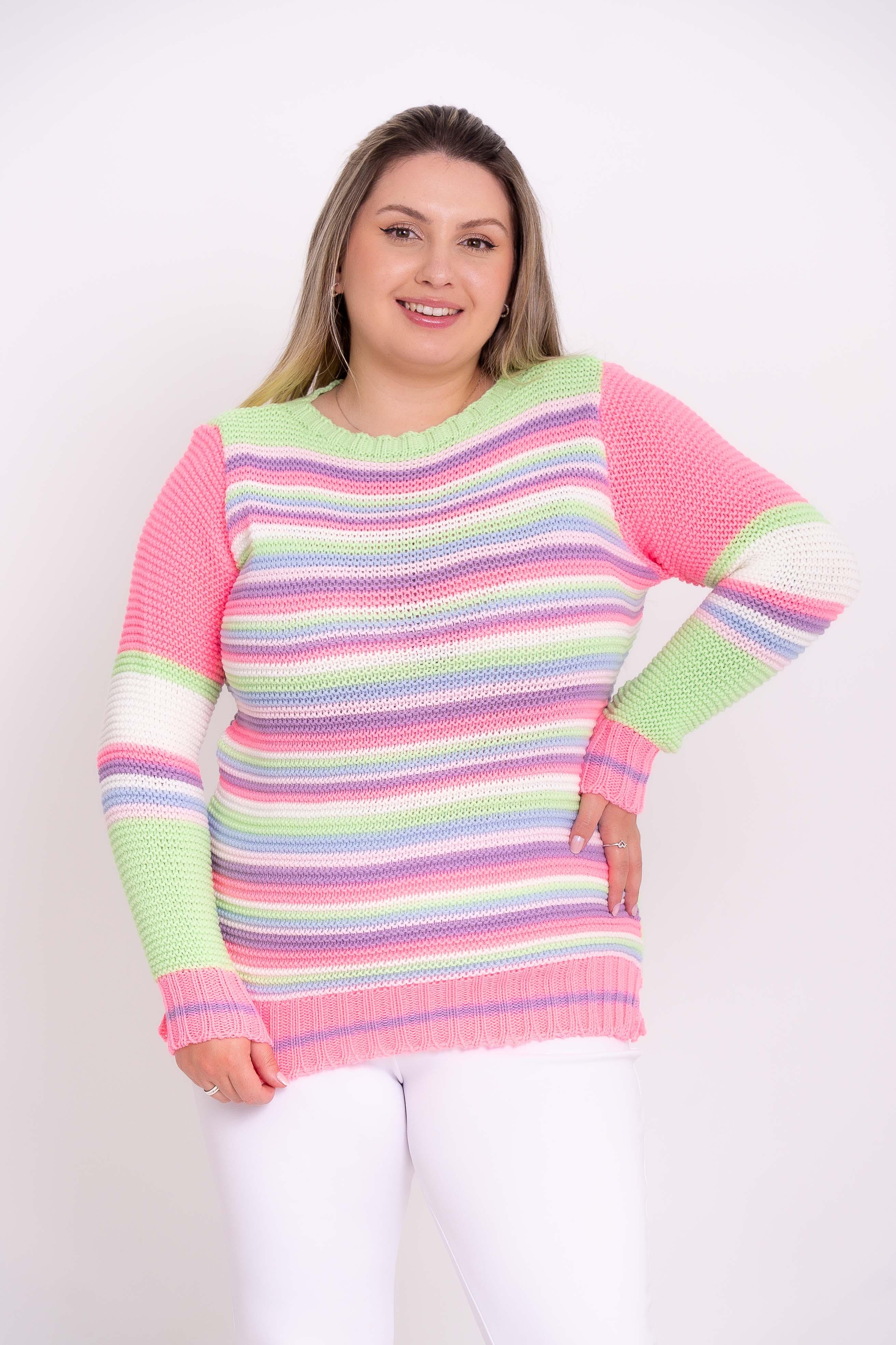 Blusa de Lã Listrada