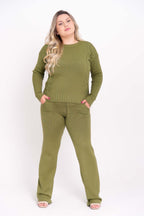 Conjunto Trançado em Tricot