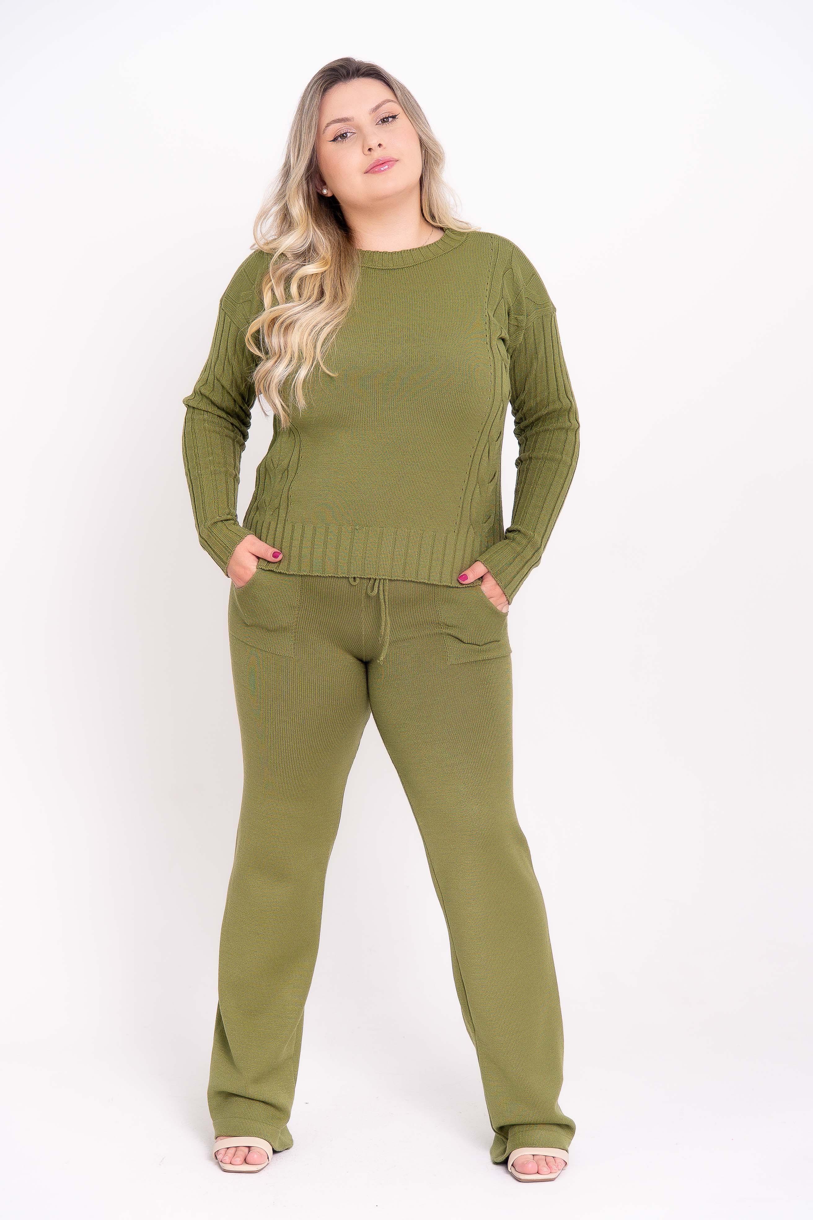 Conjunto Trançado em Tricot