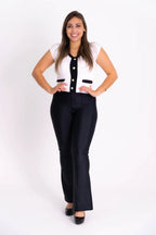 Blusinha Bicolor com Botões