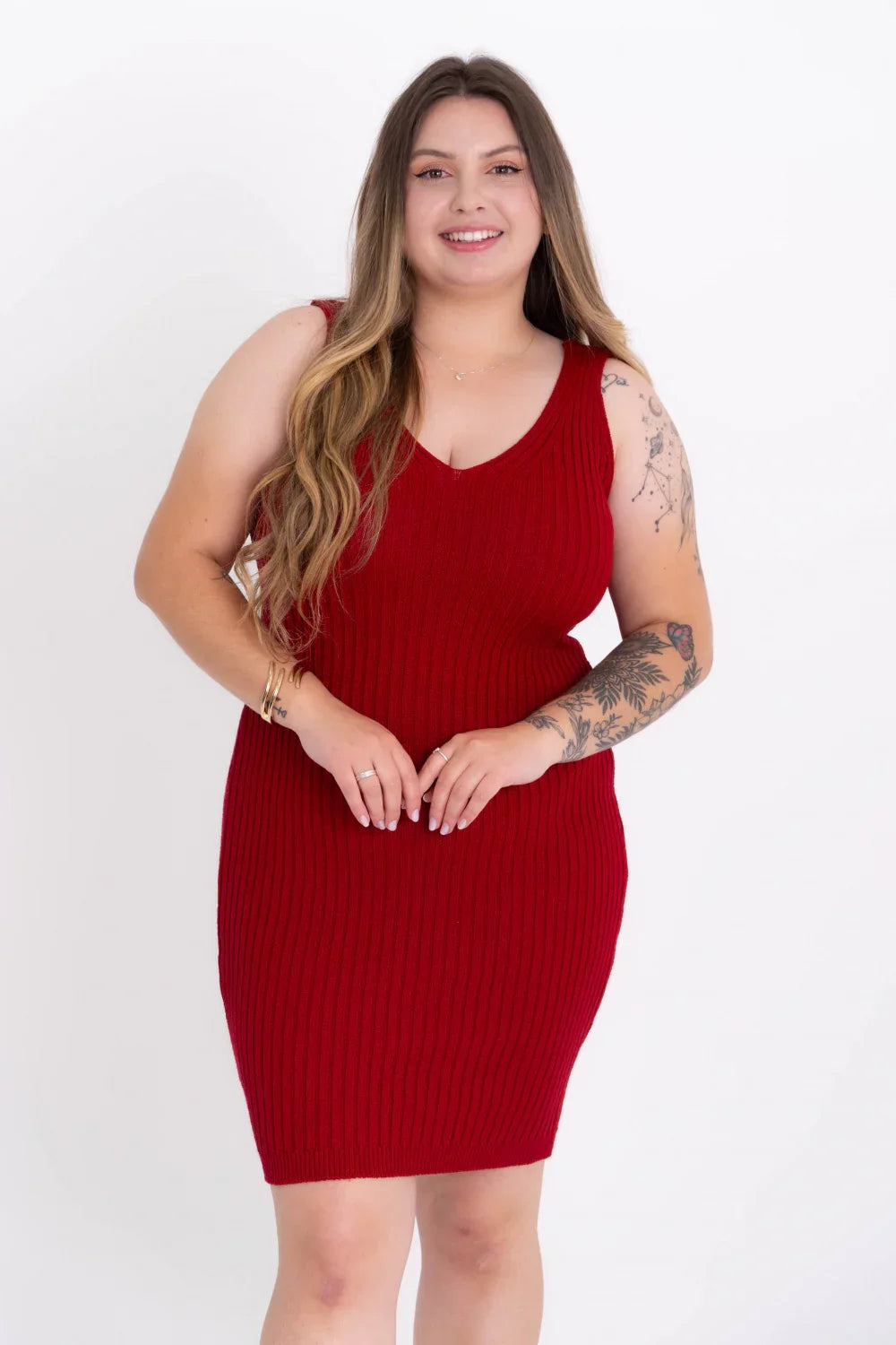 Vestido Canelado Alça