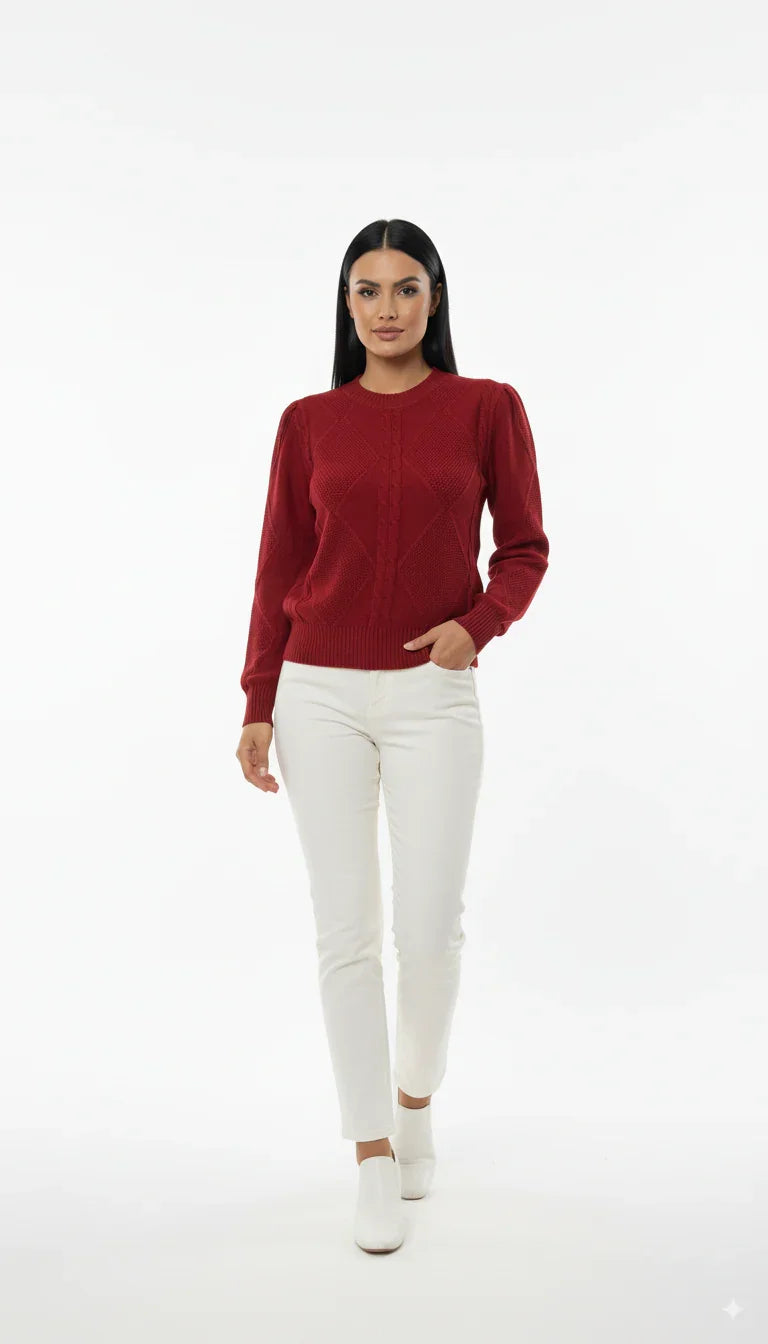 Blusa de Modal Detalhe Losango