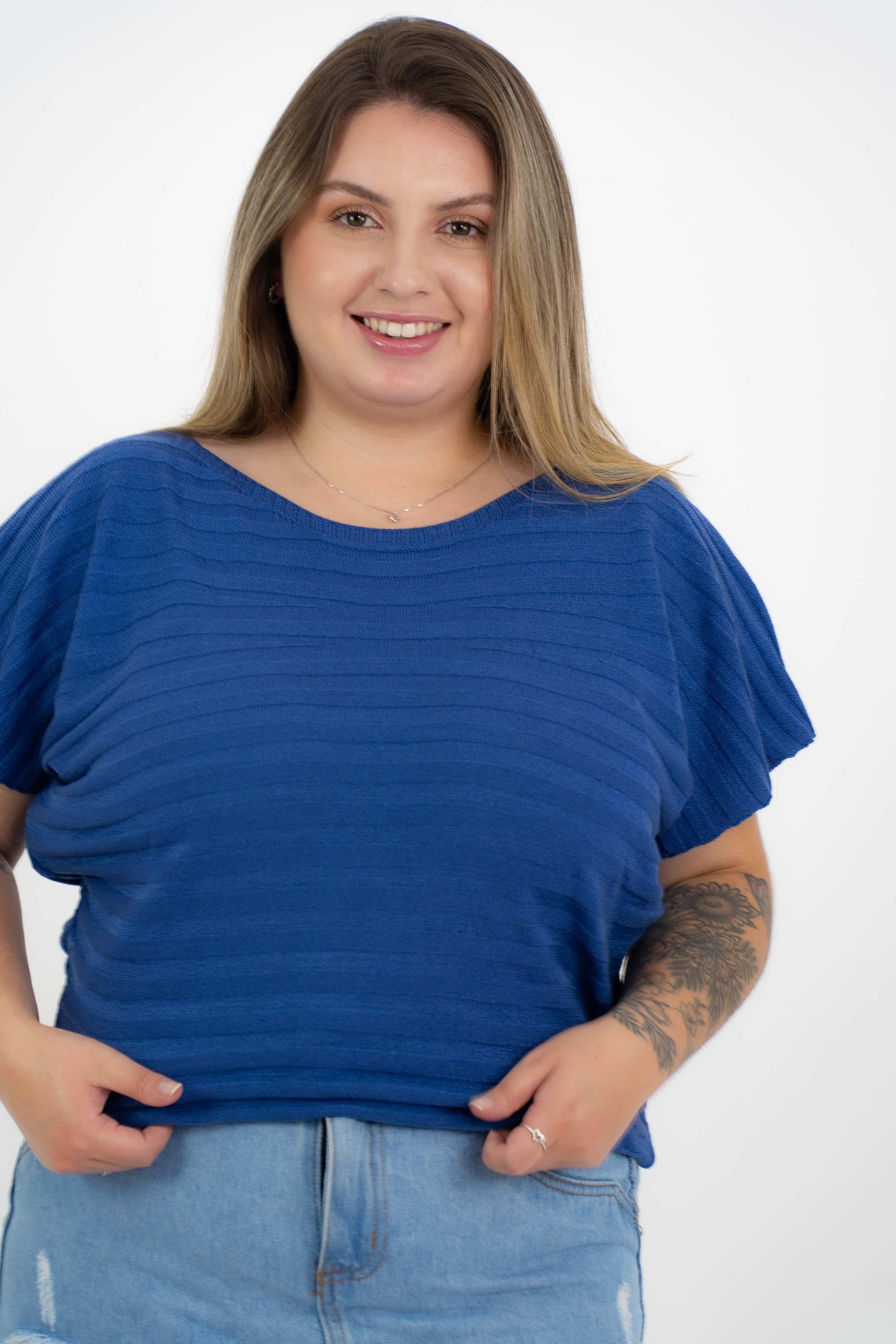 Blusinha Morcego Texturizada