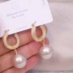 Brincos de Pérola Simulada Moda