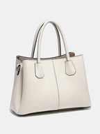 Bolsa de Couro Genuíno Zency Luxo Branco