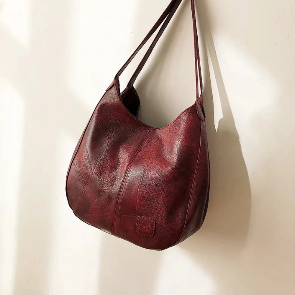 Bolsa Hobo de Couro PU Vintage Feminina