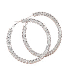 Brincos de Argola de Zinco e Strass Blijery