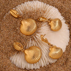 Brincos Concha Banhado a Ouro