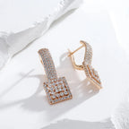 Brincos Vintage de Zircão Natural com Ouro Rosa 585