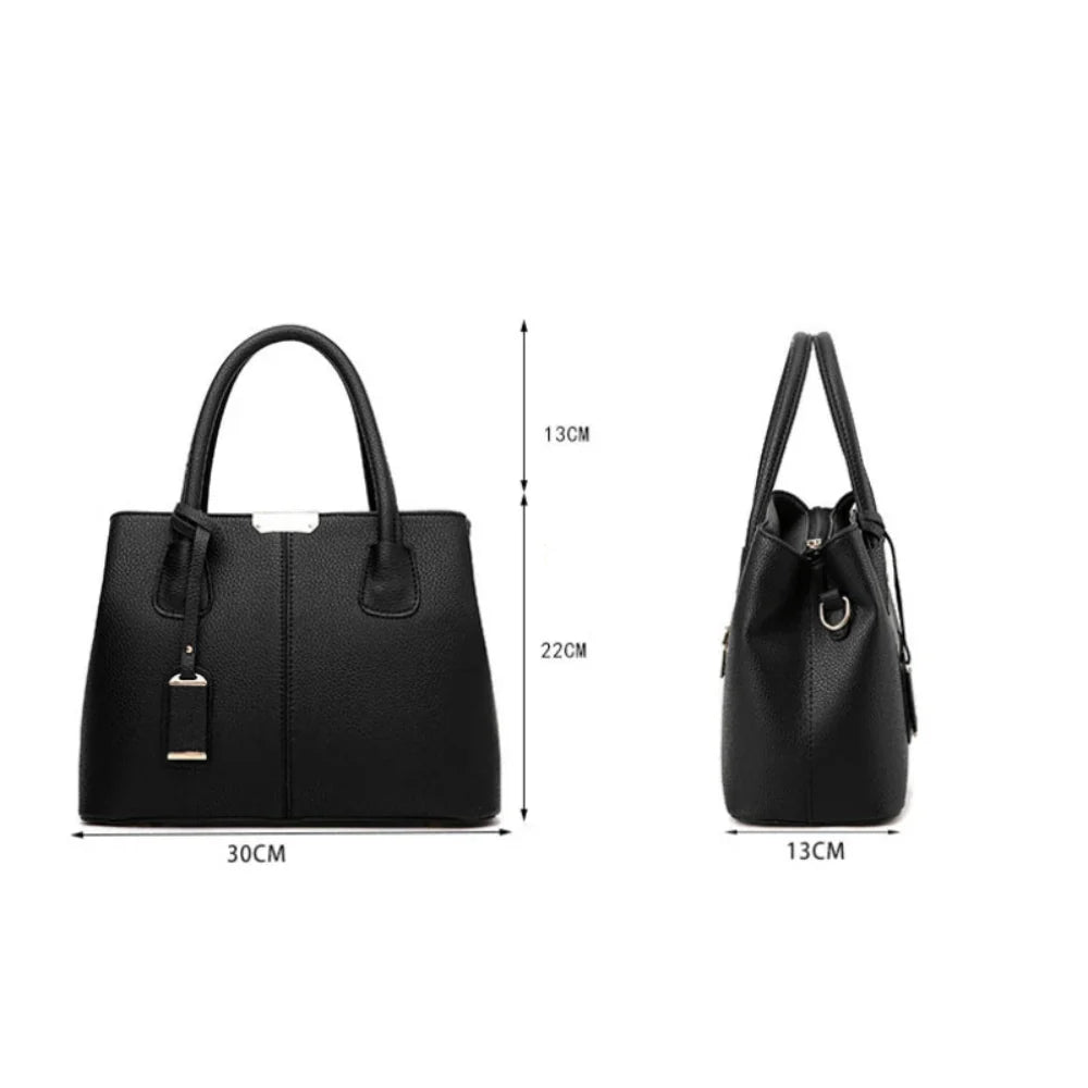 Elegante Bolsa de Couro Plutônio Feminina