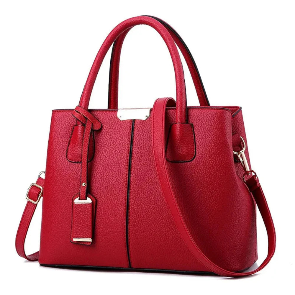 Elegante Bolsa de Couro Plutônio Feminina
