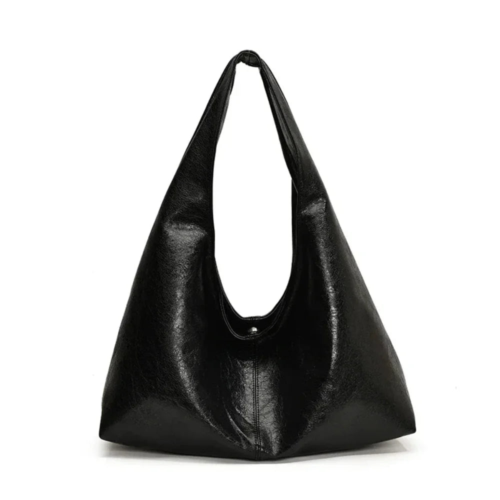 Bolsa Hobo de Couro Plutônio Elegante para Mulheres
