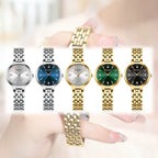 Relógio Feminino Curren Luxo Strass Aço Inoxidável