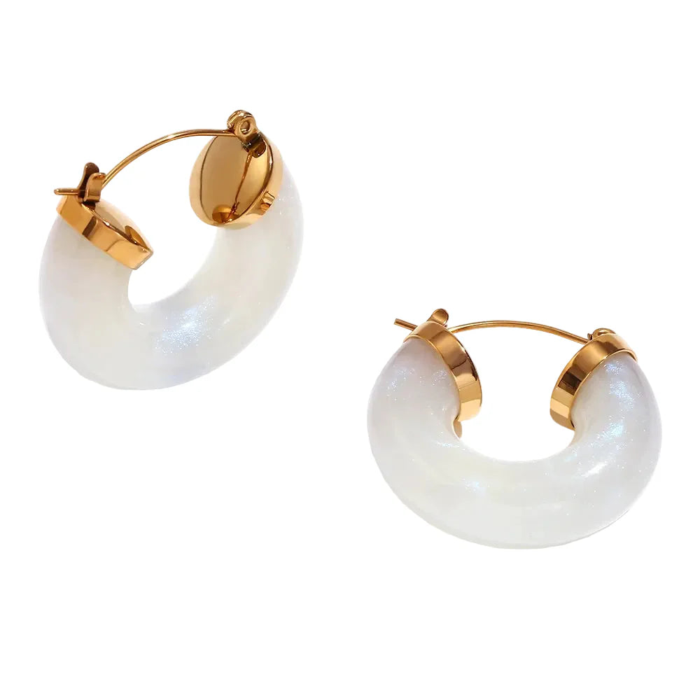 Brincos em Aço inoxidável Argola Tubo