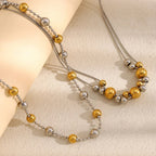 Colar Elegance Dual em Aço Inoxidável 18K