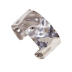 Pulseira em Aço Inoxidável com Abertura Geométrica