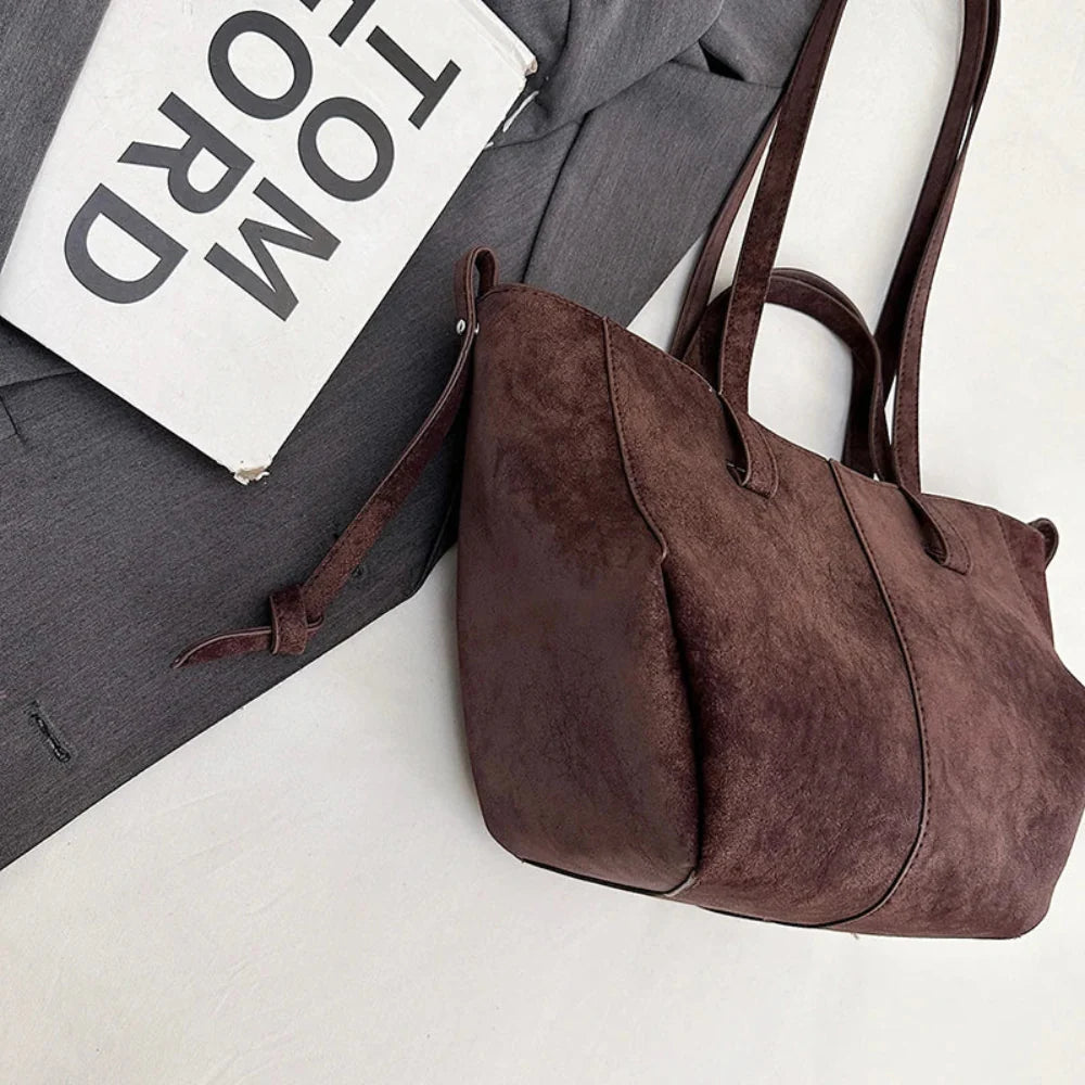 Bolsa de Ombro Luxuosa em Couro Plutônio para Mulheres