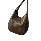 Bolsa Hobo de Couro PU Vintage Feminina