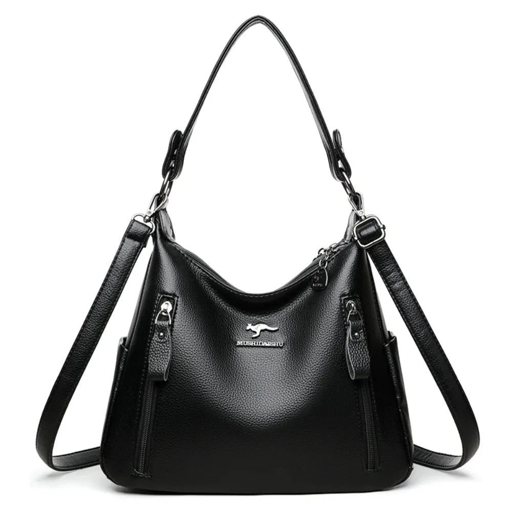 Bolsa Luxuosa Crossbody de Couro Plutônio