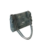 Elegante Bolsa Retro de Couro com Corrente para Mulheres