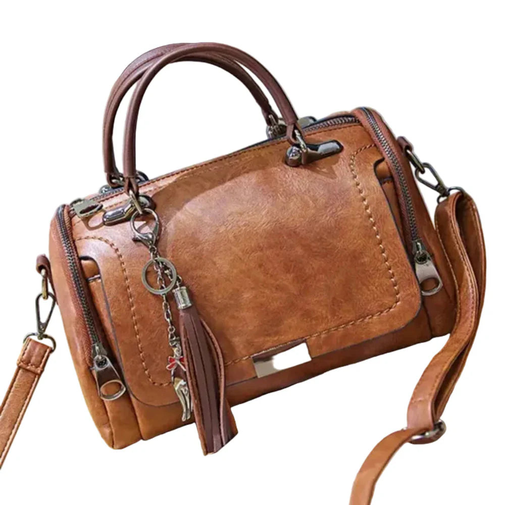 Bolsa Boston Elegance com Borla e Alça Removível