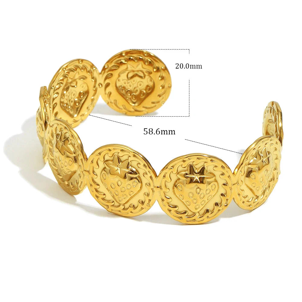 Pulseira de Aço Inoxidável E.B.belle - Elegância Frutada