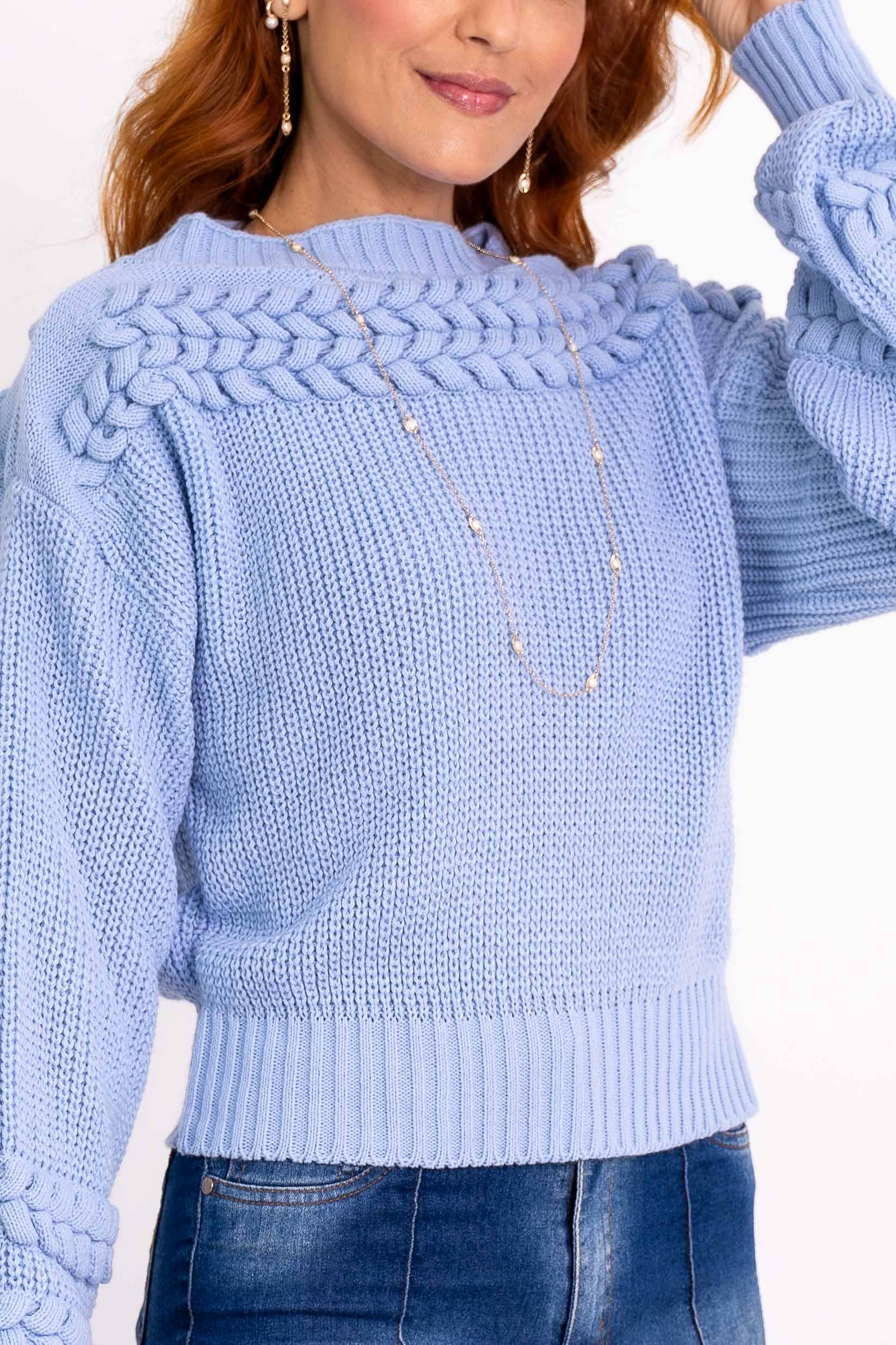 Blusa Tranças Na Gola