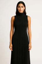 Vestido Mousse Trançado Longo