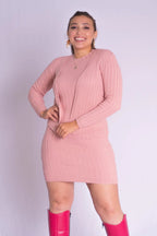 Conjunto Modal Canelado Vestido/ Casaco