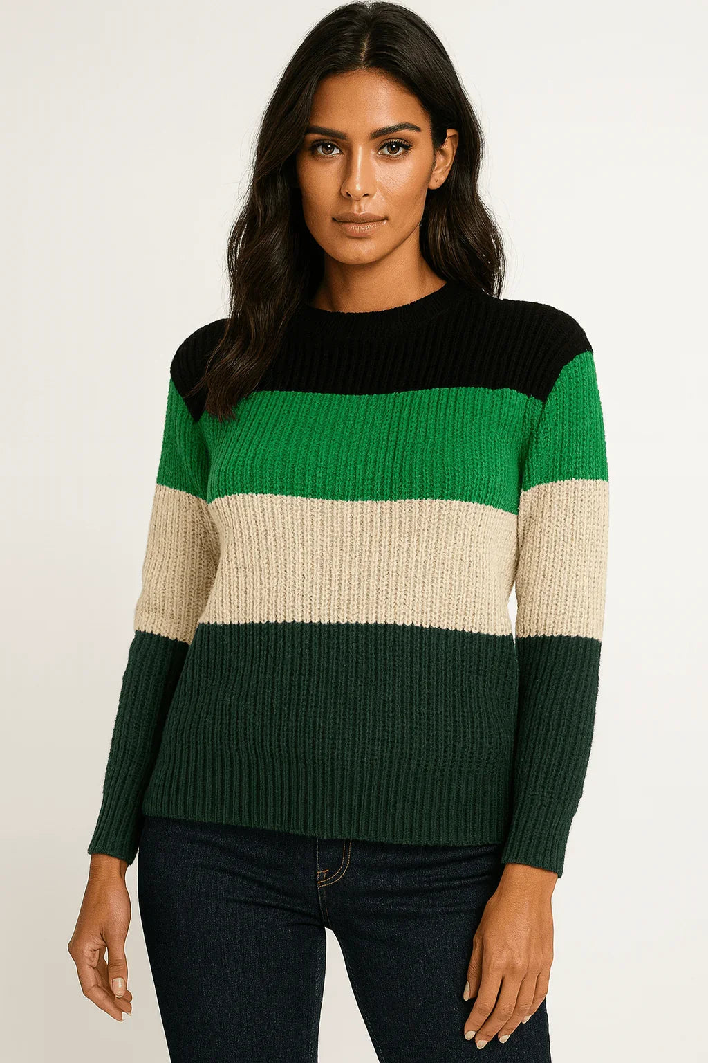 Blusa Listrada Mousse