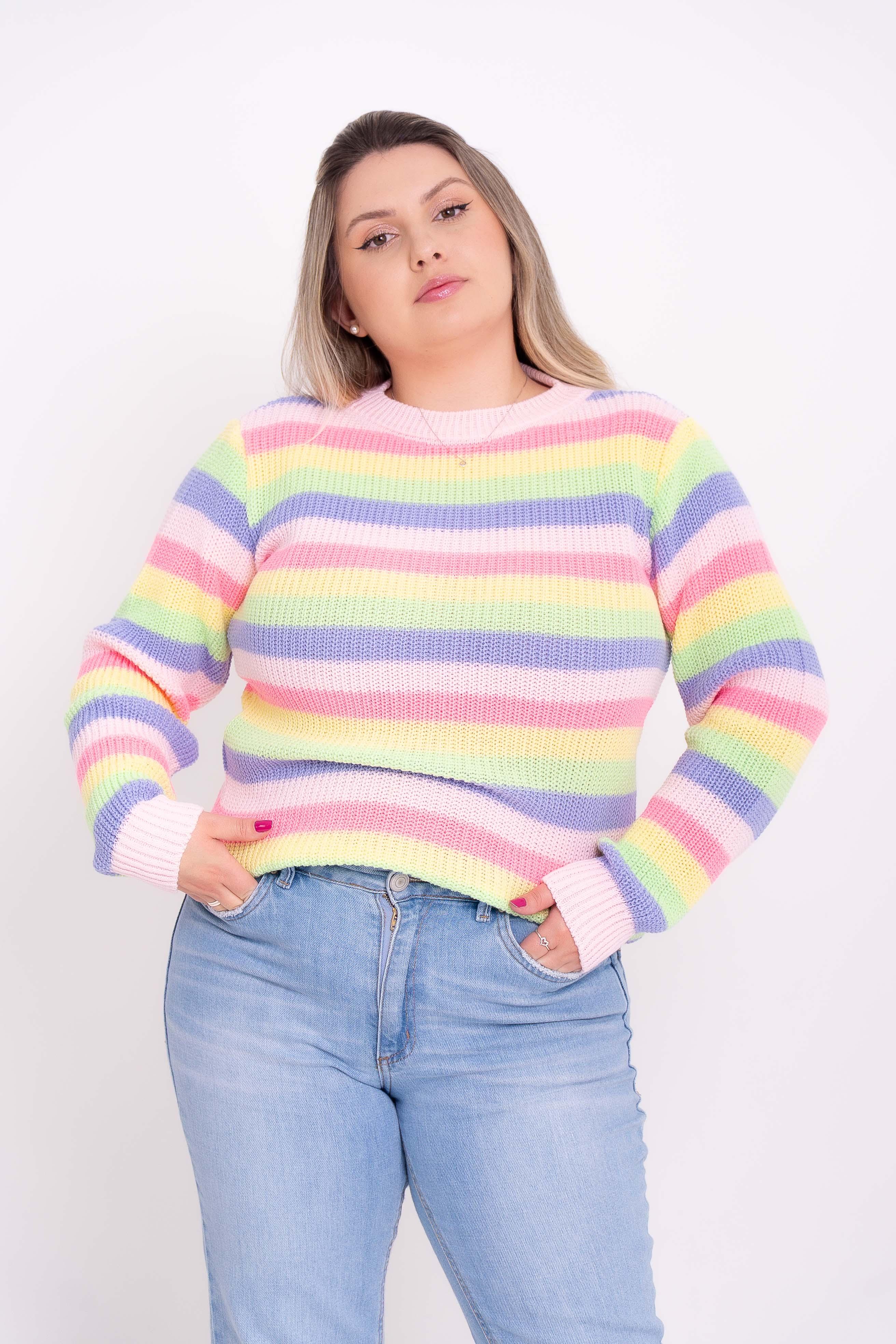 Blusa Listrada de Lã