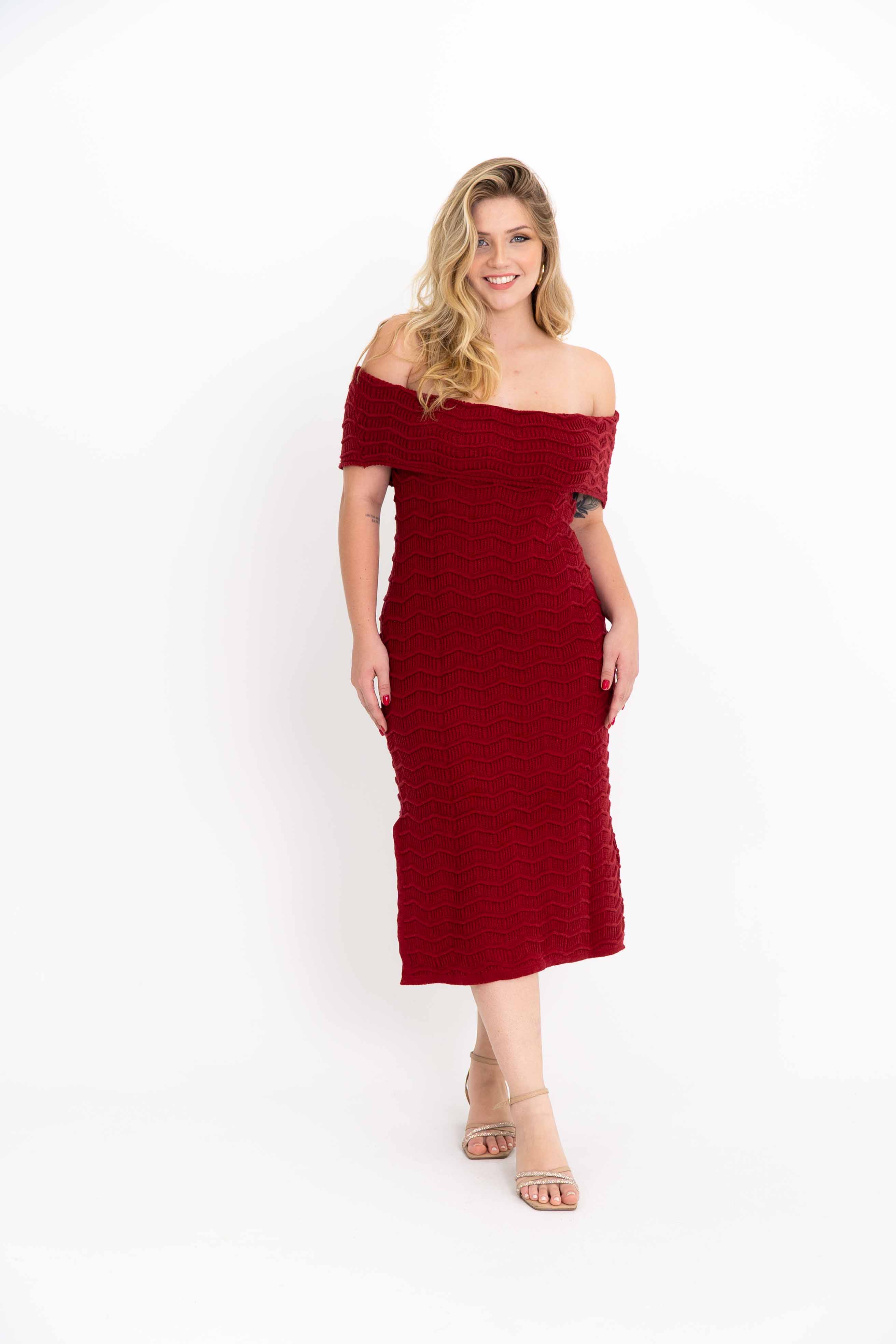 Vestido Ombro A Ombro Ondinhas