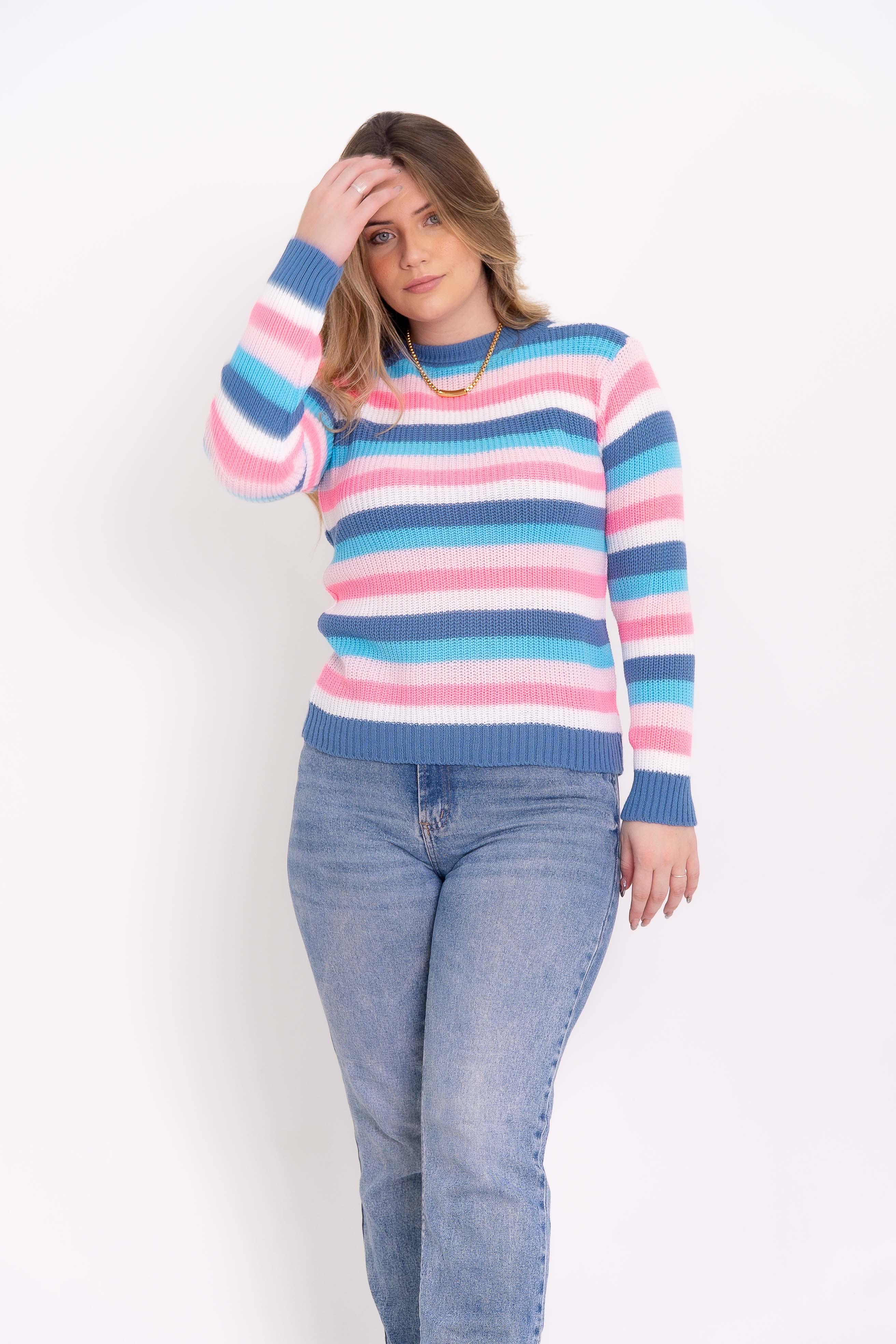 Blusa Listrada de Lã