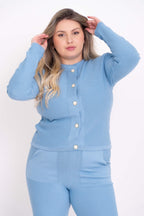 Conjunto Casaco e Calça Colmeia Modal